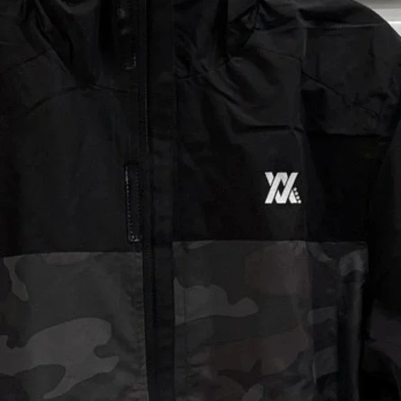 Dixxon Flannel Co Jacket‎ Mens Windbreaker Large Full Zip Hoodie Grey Camo NWT
